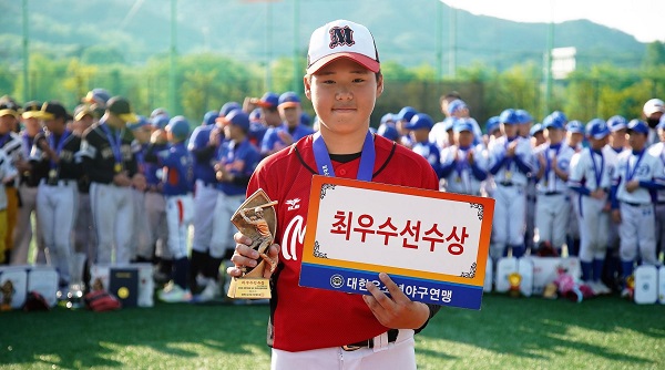대회 최우수선수상(MVP) - 박성훈(전남 무안군유소년야구단, 화순중1)